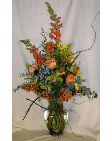 Fall Vase with Cymbidium